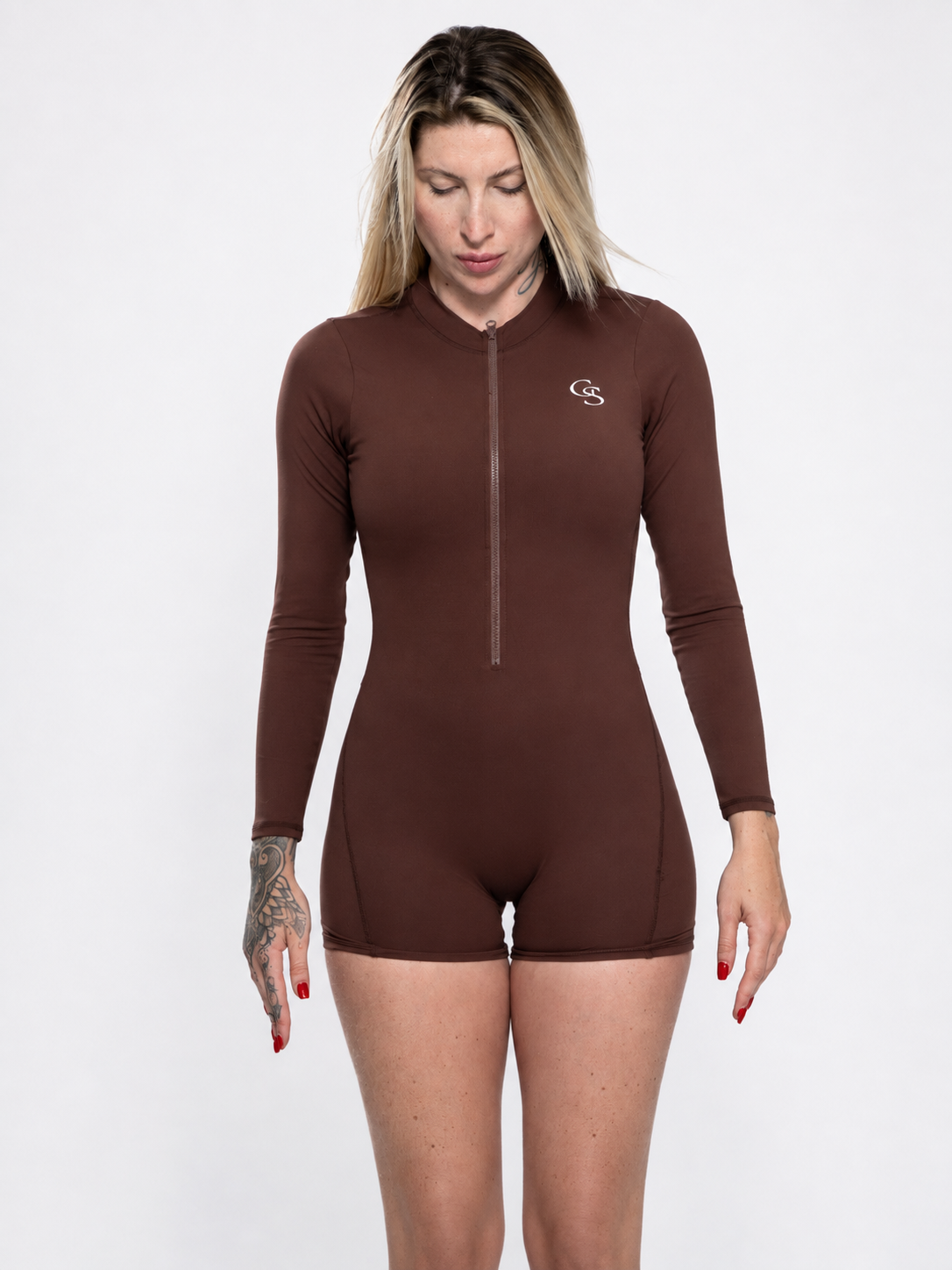 Macacão Soho Long-Sleeve — Marrom
