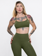 Top Miami Second-Skin — Verde Militar