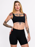 Top Savannah Straight-Neck — Preto